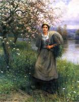 Daniel Ridgway Knight - Apple Blossoms in Normandy